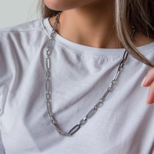 گردنبند-استیل-طرح-زنجیر