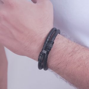 دستبند-چرم-مردانه-کد-0341234