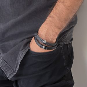 دستبند-چرم-مردانه-کد-0341256