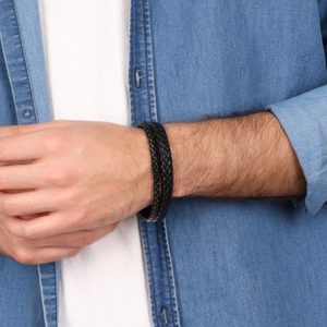 دستبند-چرم-مردانه-کد-0341265-1