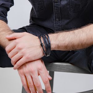 دستبند-چرم-مردانه-کد-0341271-1